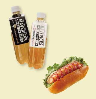 グリーンエージェント ペットボトル生ビール(500ml)あらびきホットドッグ