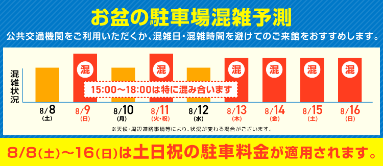 お盆時期混雑予想バナー