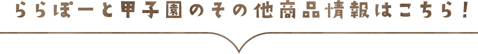 ららぽーと甲子園のその他商品情報はこちら！