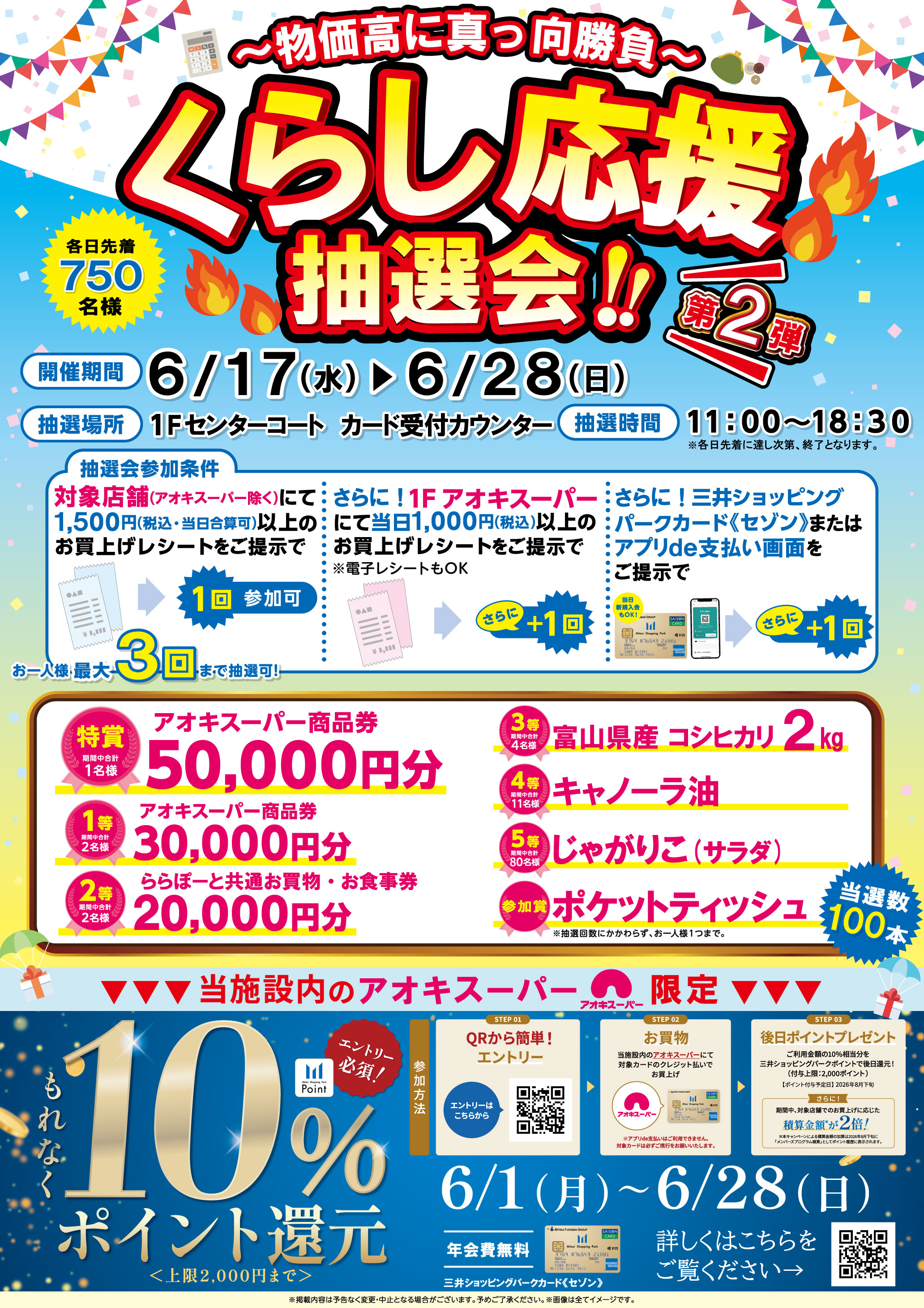 物価高に真っ向勝負～【くらし応援抽選会】第2弾開催！！ | ららぽーと