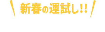 新春の運試し!!初売り夢の千本引き