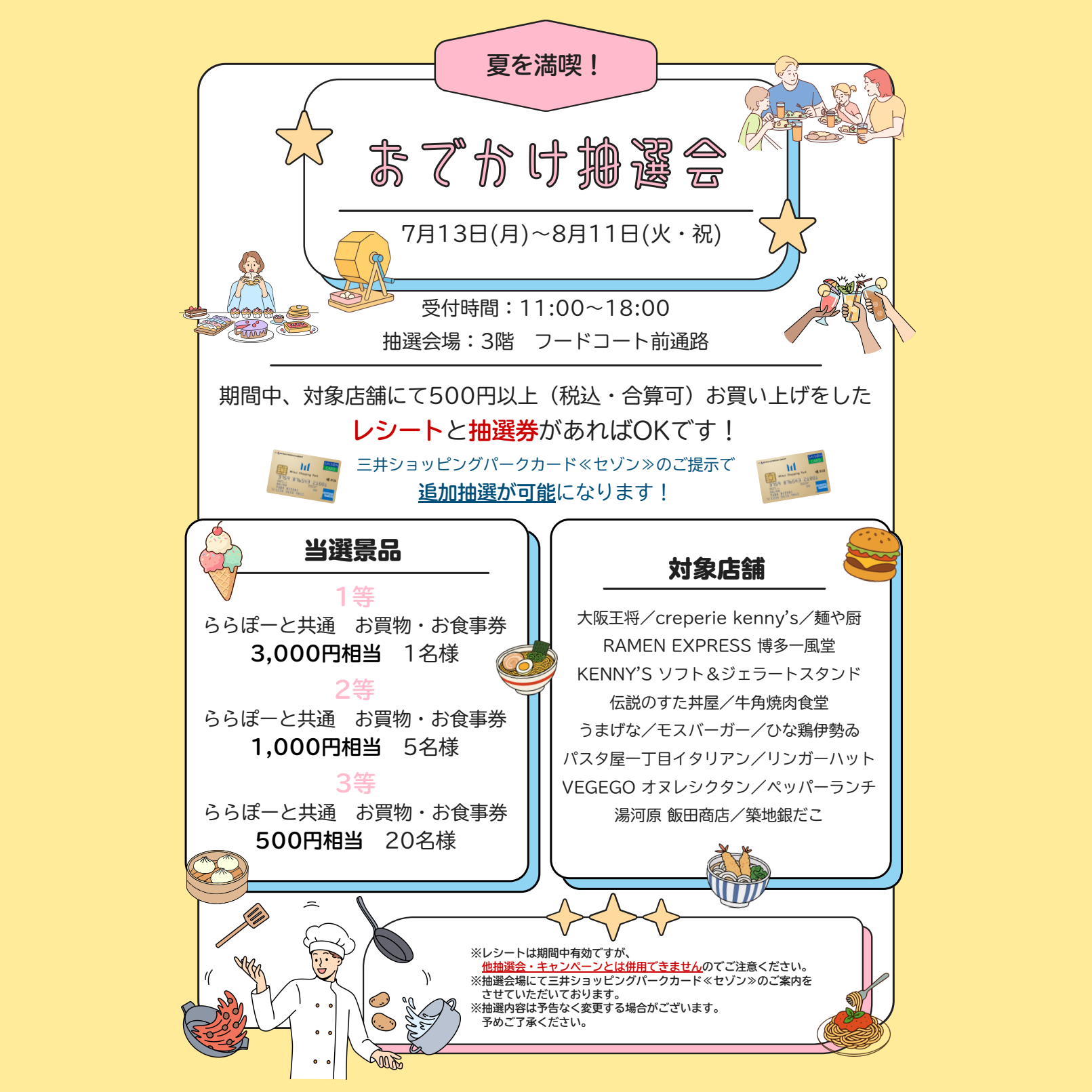 夏を満喫！おでかけ抽選会開催！ | ららぽーと沼津