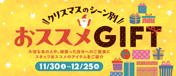 クリスマスシーン別 おススメGIFT