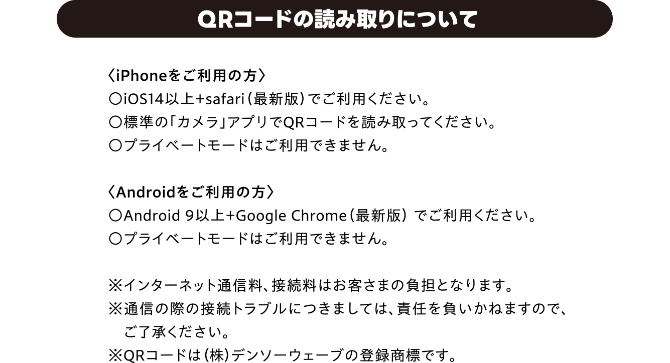 QRコードの読み取りについて
