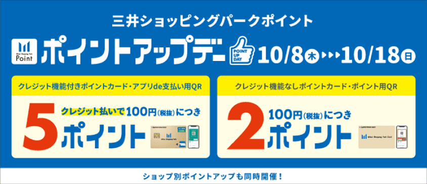 Point-up days: October 8th ▶ October 18th