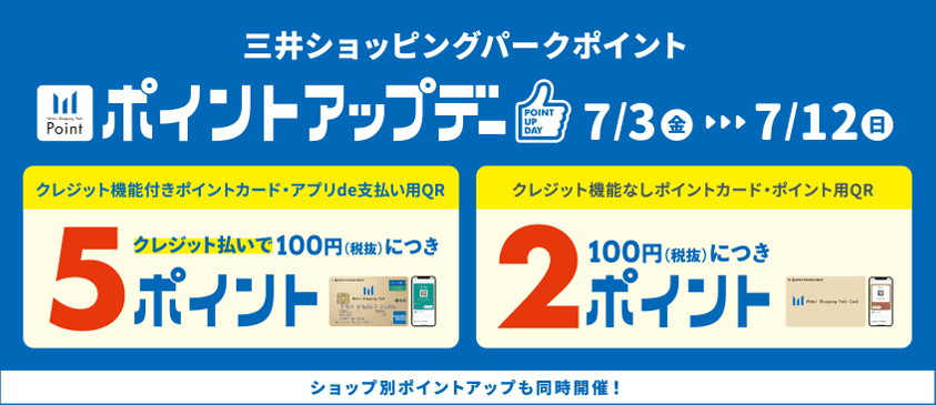 Point-up day: July 3rd ▶ July 12th