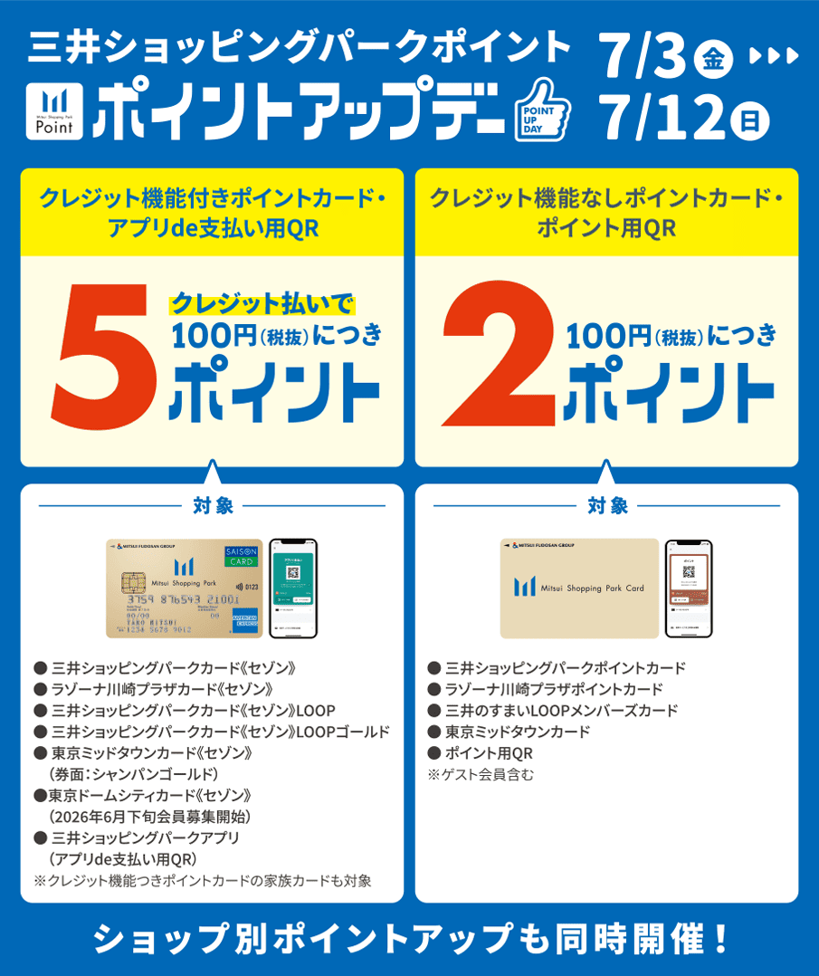 Point-up day: July 3rd ▶ July 12th