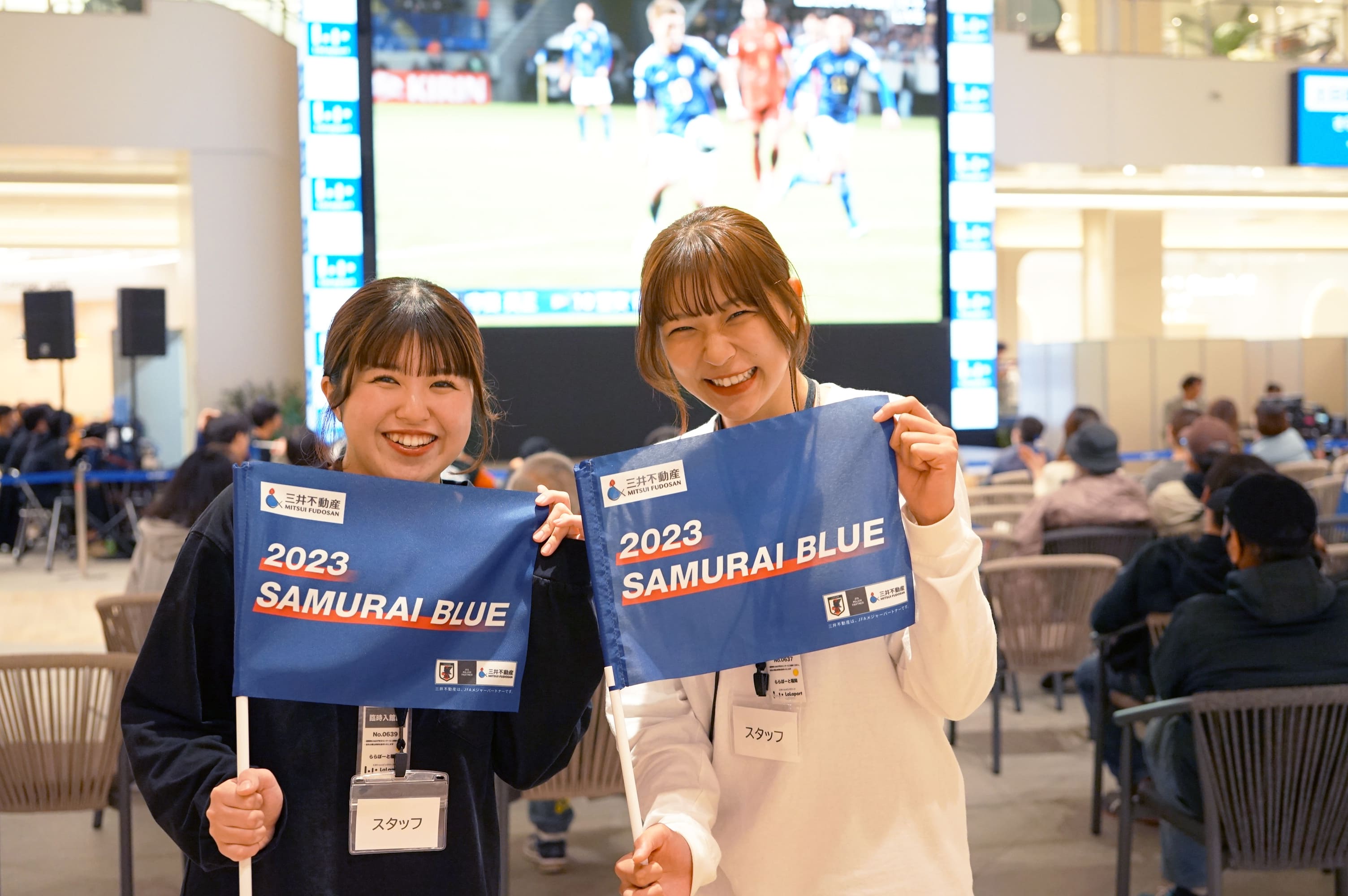 サッカー日本代表を応援！ららぽーと福岡でパブリックビューイングを開催