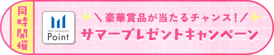 サマープレゼントキャンペーン　豪華賞品が当たるチャンス！