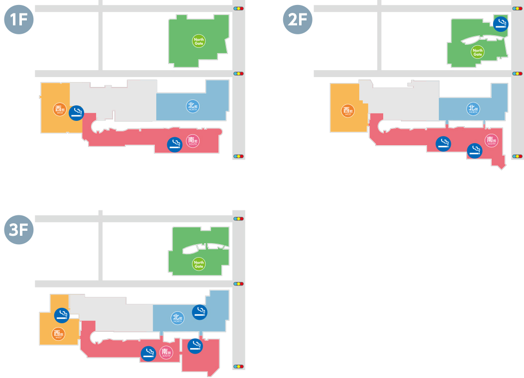 吸煙空間1F·2F·3F