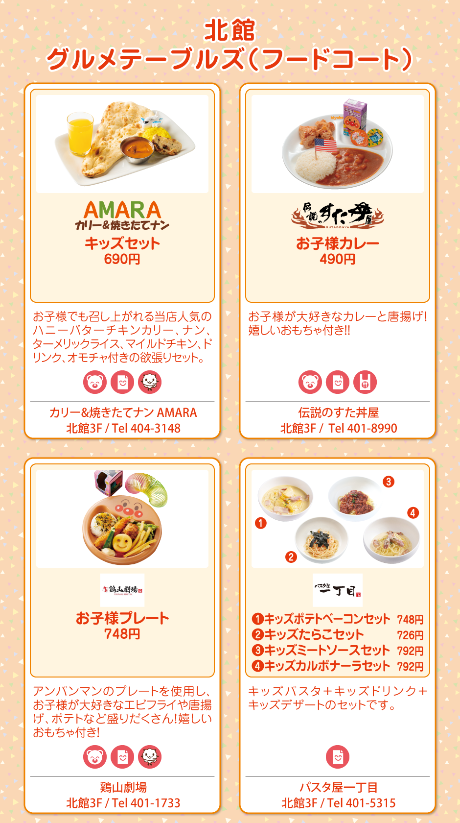 北館　グルメテーブルズ（フードコート）