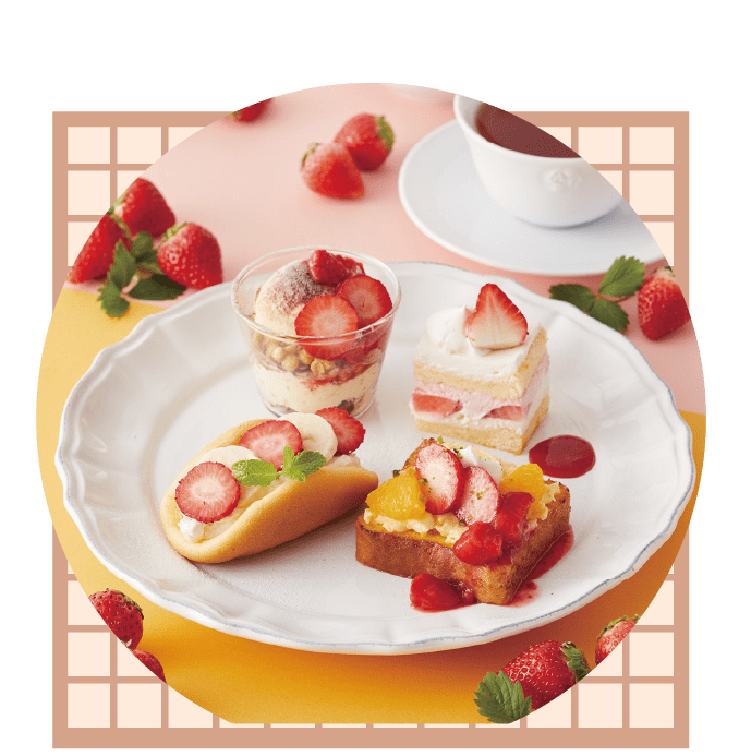 苺のアフタヌーンティーセット