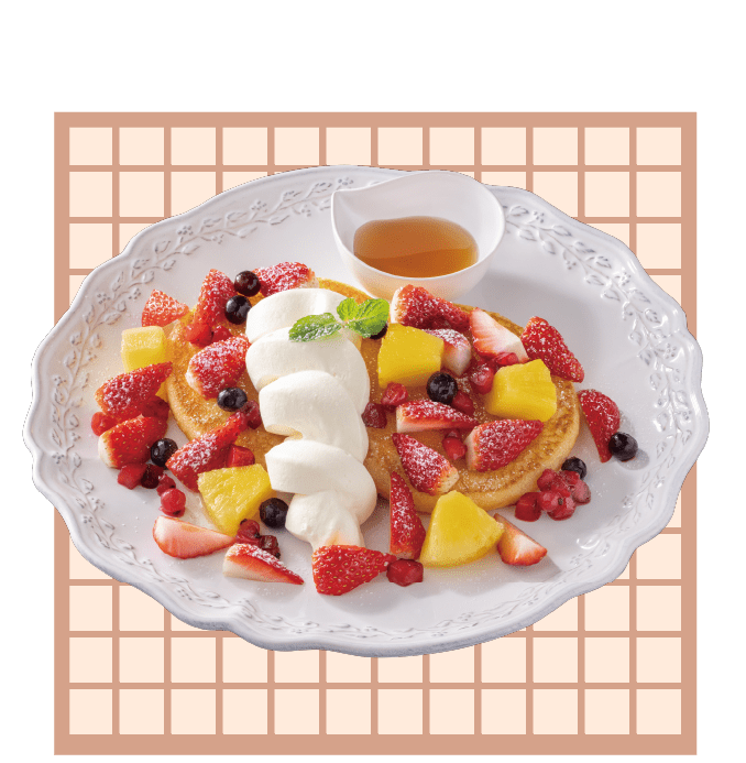 いちごとマスカルポーネのパンケーキ