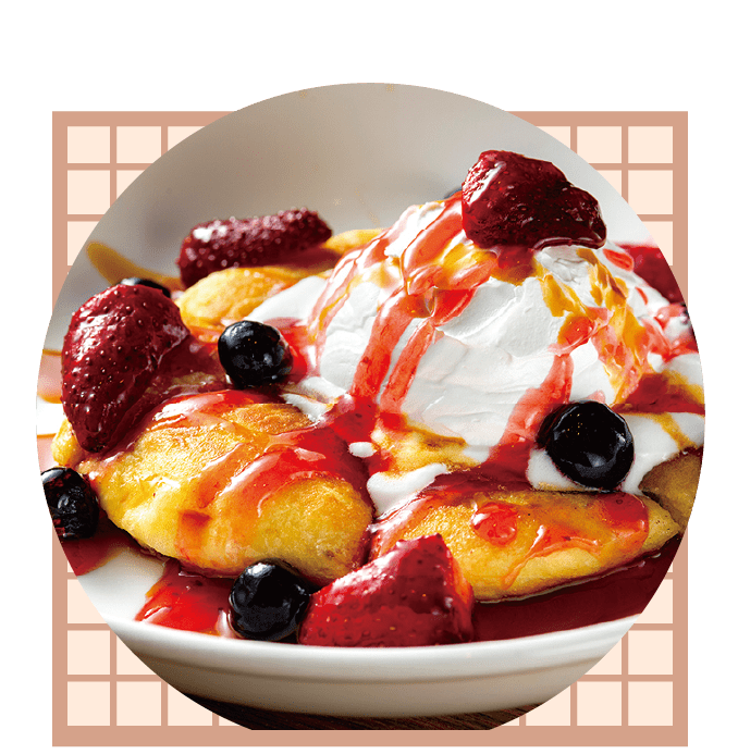 ストロベリー添えのホットク