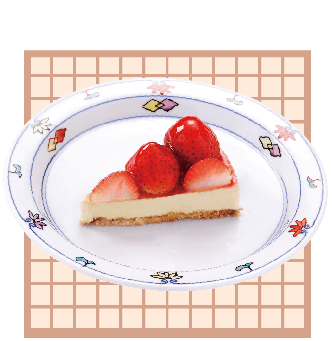 苺のレアチーズケーキ