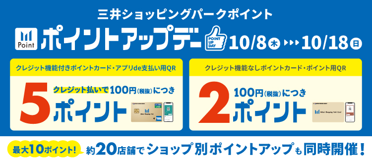 10月ポイントアップ