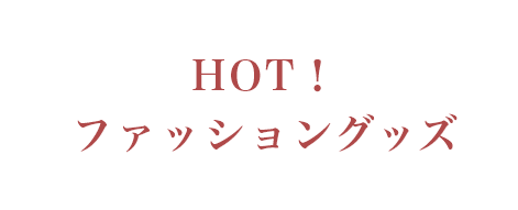 HOT！ファッショングッズ