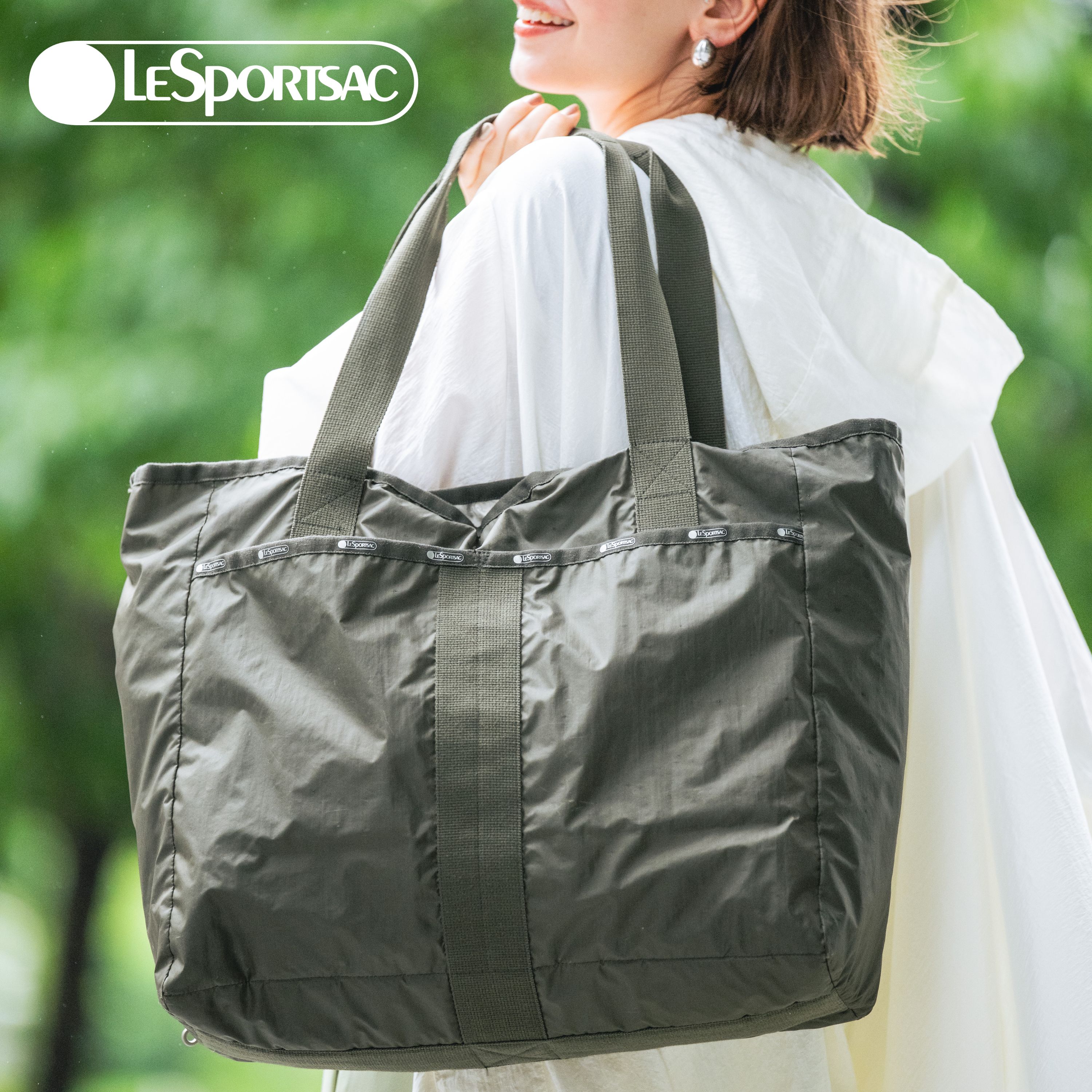 新品未使用LESPORTSACレスポートサックエッセンシャル大容量カーキ ESSENTIAL CARRYALL BPグラベルC（バックパック/リュック