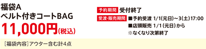 Lucky Bag A: Belted Coat Bag