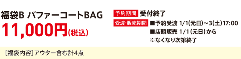 Lucky Bag B Puffer Coat Bag