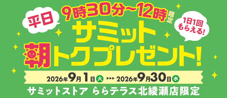 [Weekdays 9:30 AM - 12:00 PM only] Summit Morning Special Gift