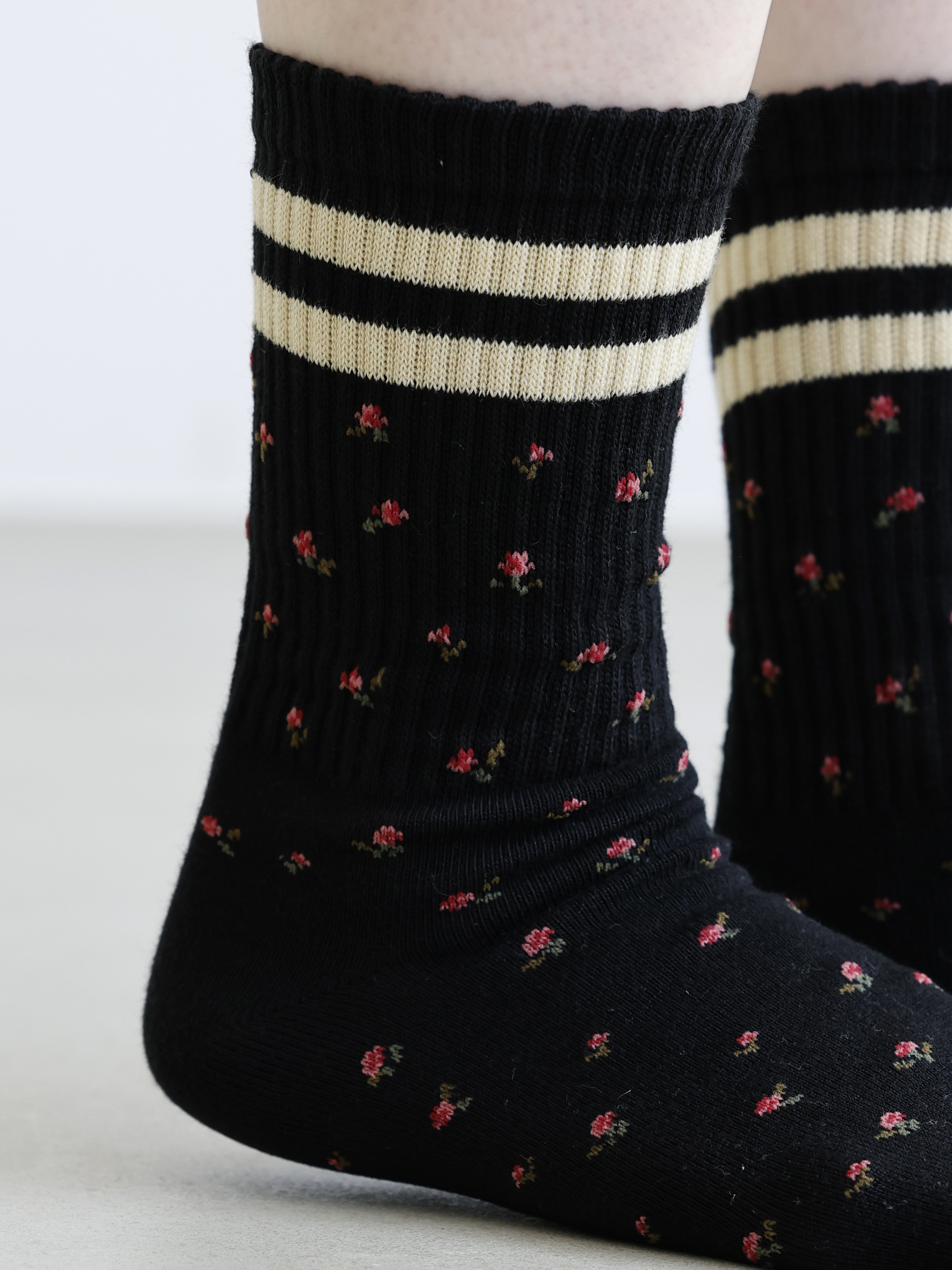 2点②花柄 ホワイトソックス グリーンリブ 2点②花柄 ホワイトソックス グリーンリブ MLB)シカゴホワイト