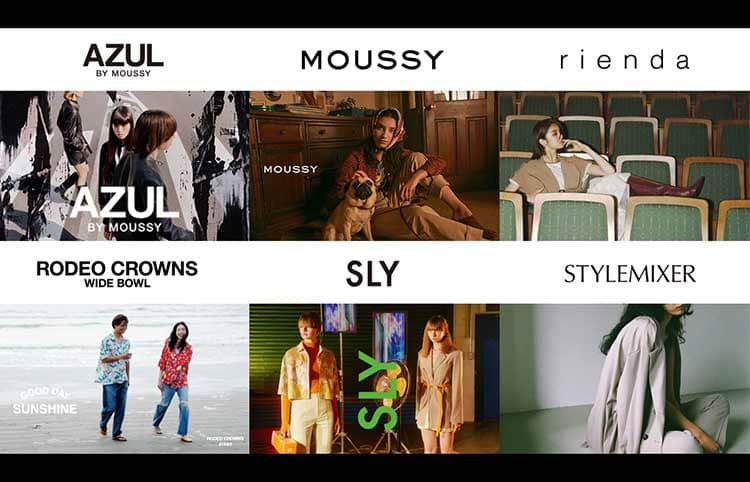 MOUSSY／rienda／SLY／Rodeo Crowns/RODEO CROWNS WIDE BOWL／STYLE MIXER／AZUL by moussy 6ブランド特集