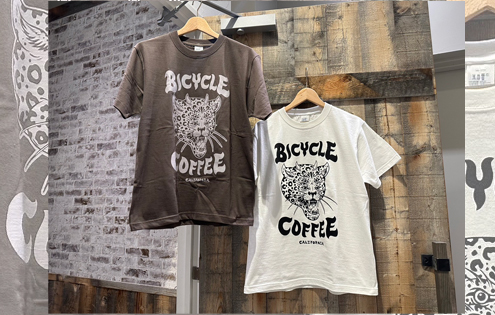 BICYCLE COFFEEの四つ目のレオパードを配したTシャツ