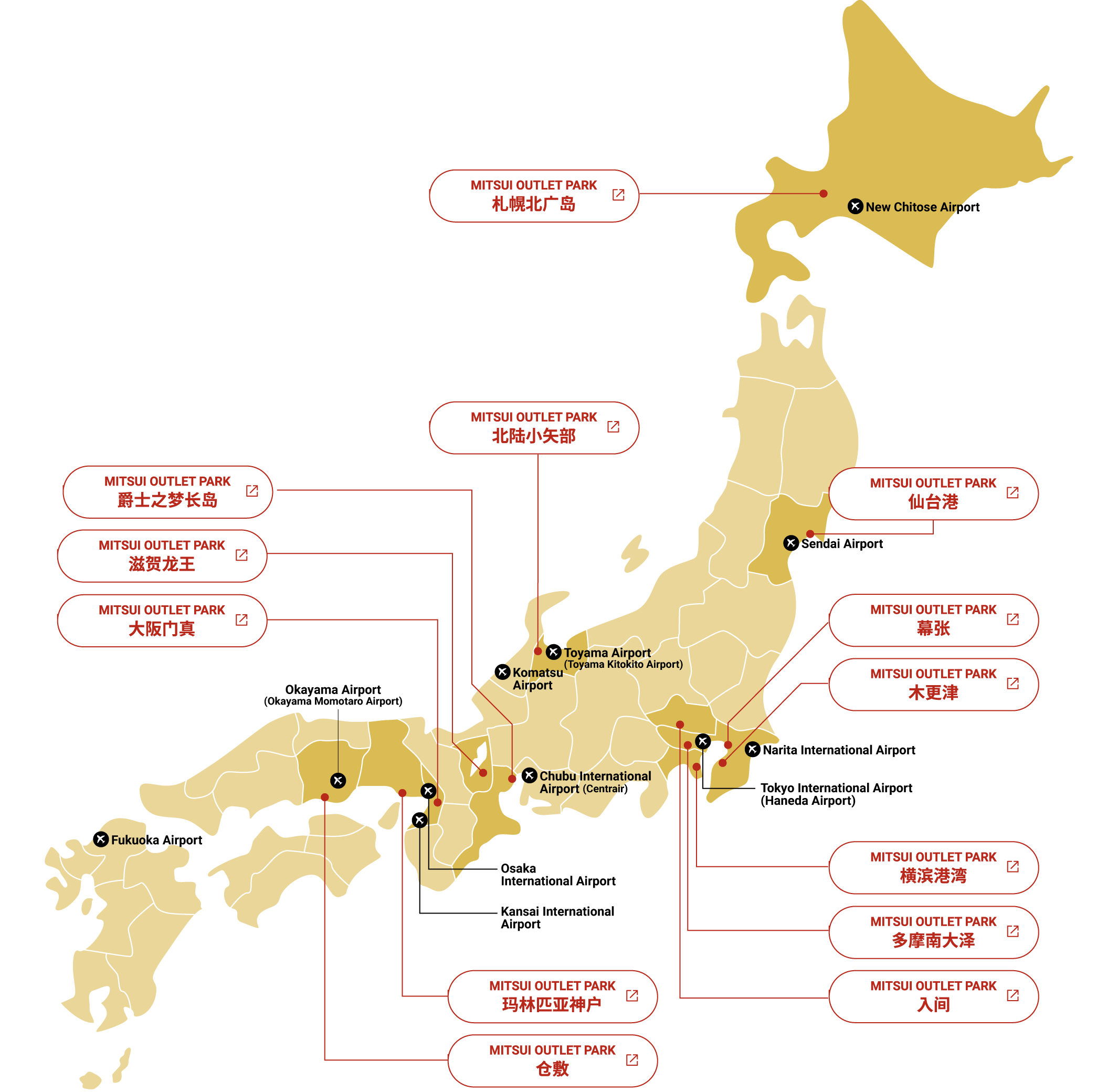 全国设施 MAP