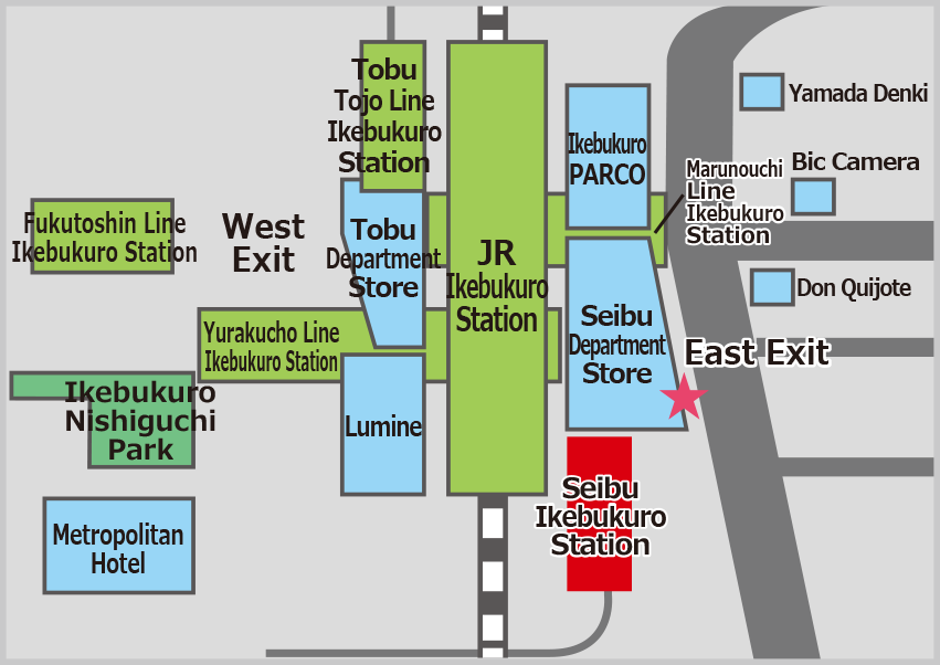 Surroundings of Ikebukuro Station