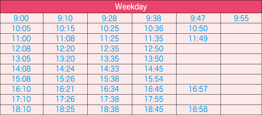Timetable