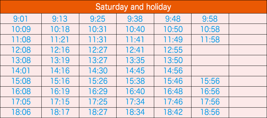 Timetable