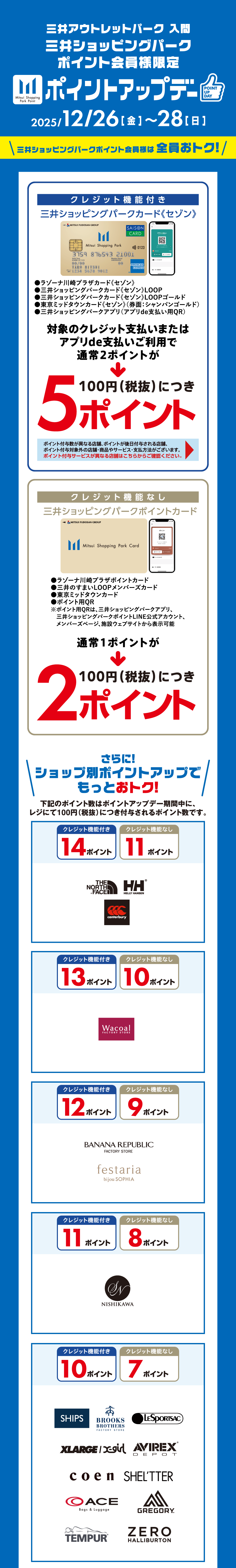 ポイントアップデー 12/26(金)～28(日)