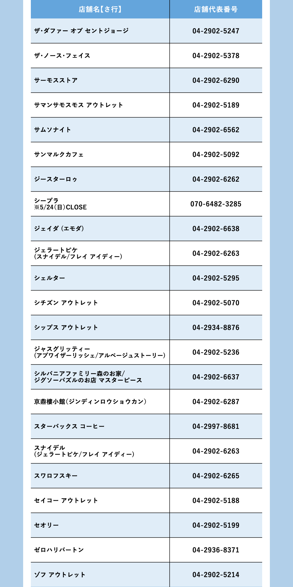 商店SA行: