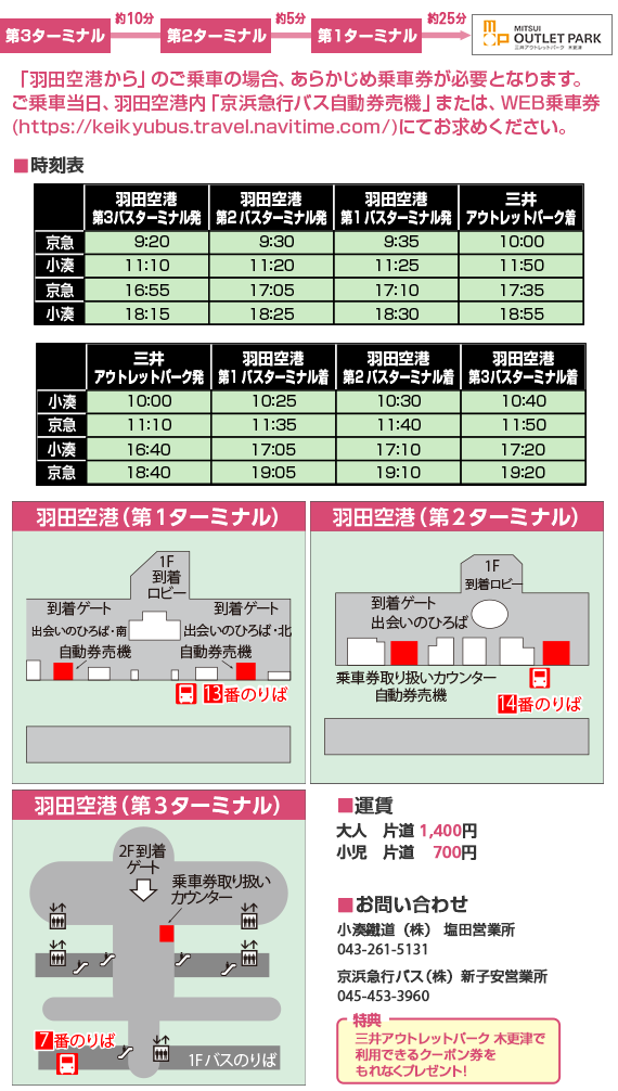 Haneda Airport Express Bus Information