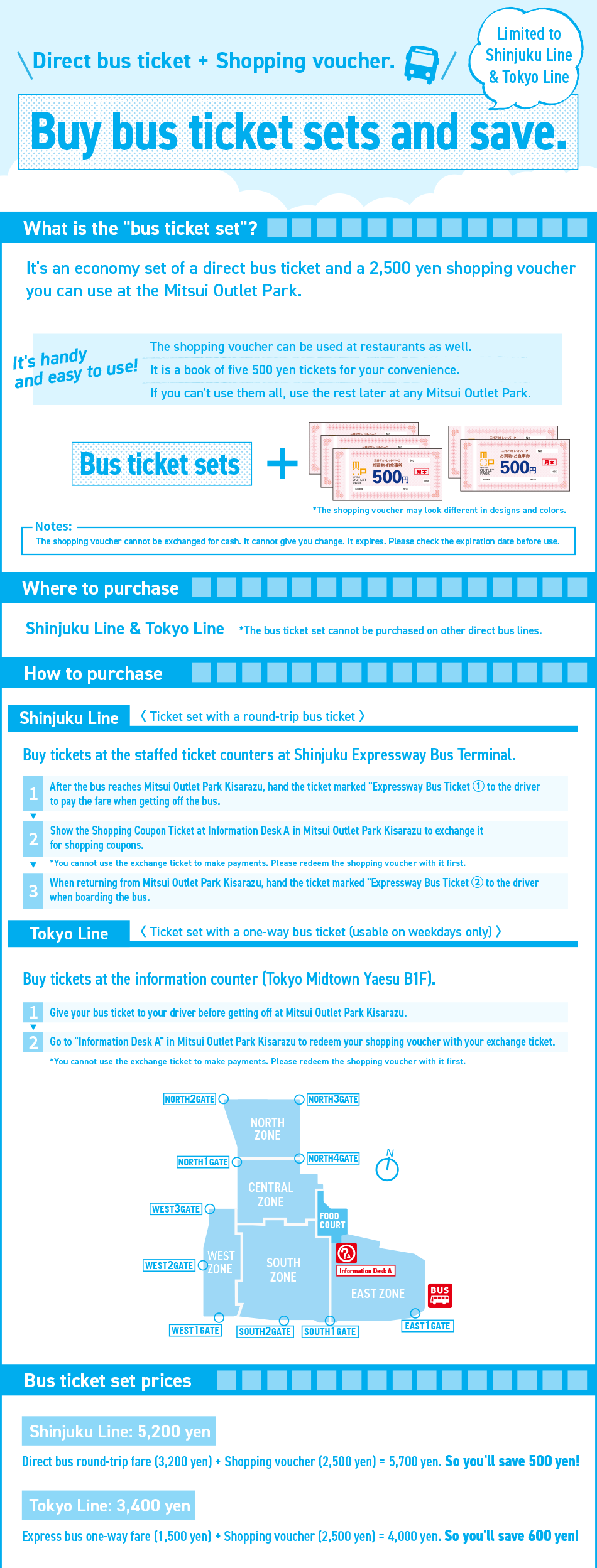 Buy bus ticket sets and save.