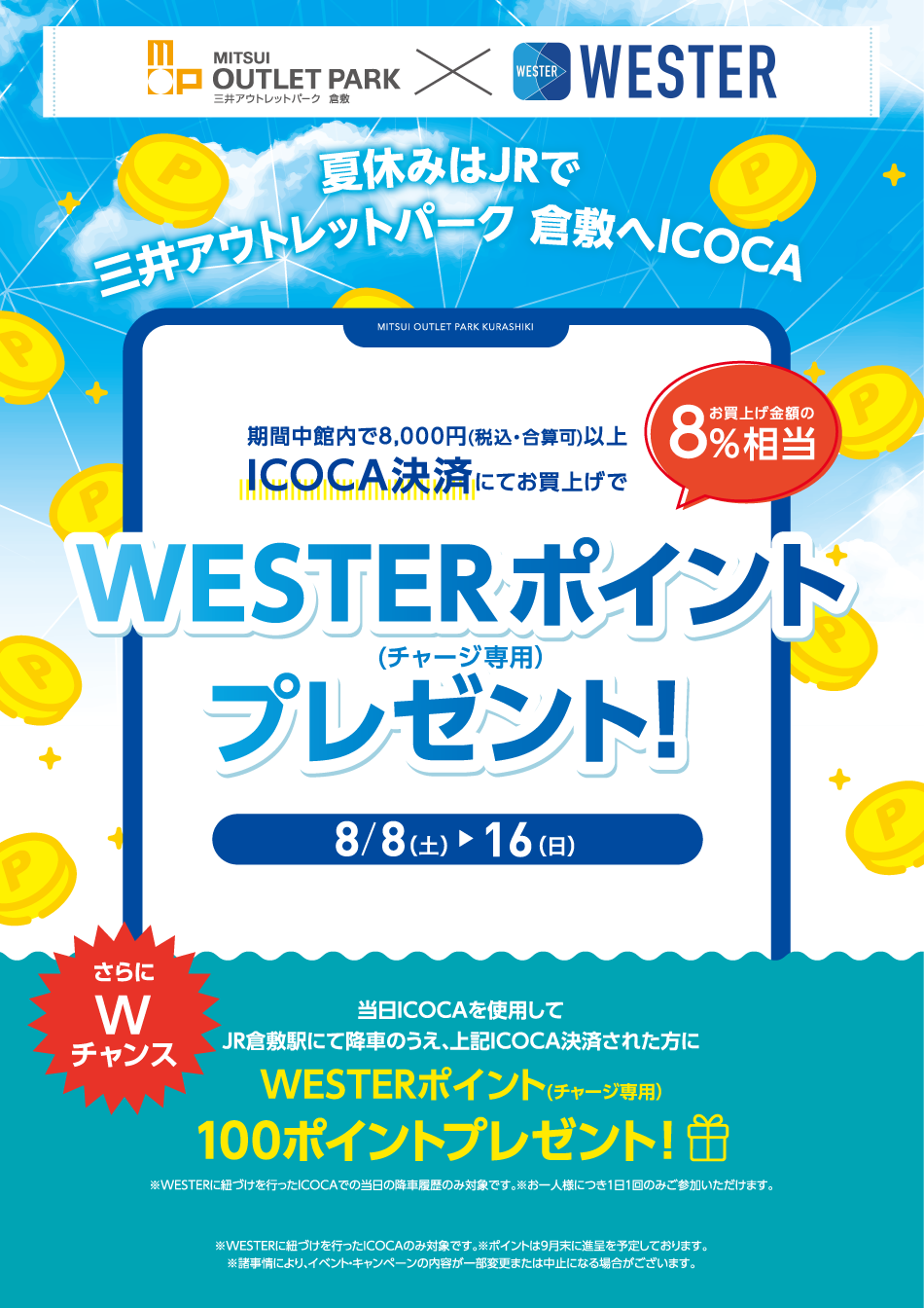 WESTER Points Giveaway: August 8th (Sat) - 16th (Sun)