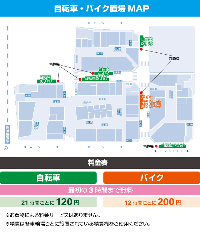 自転車・バイク置き場MAP