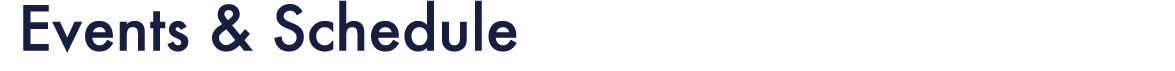 Events & Schedule