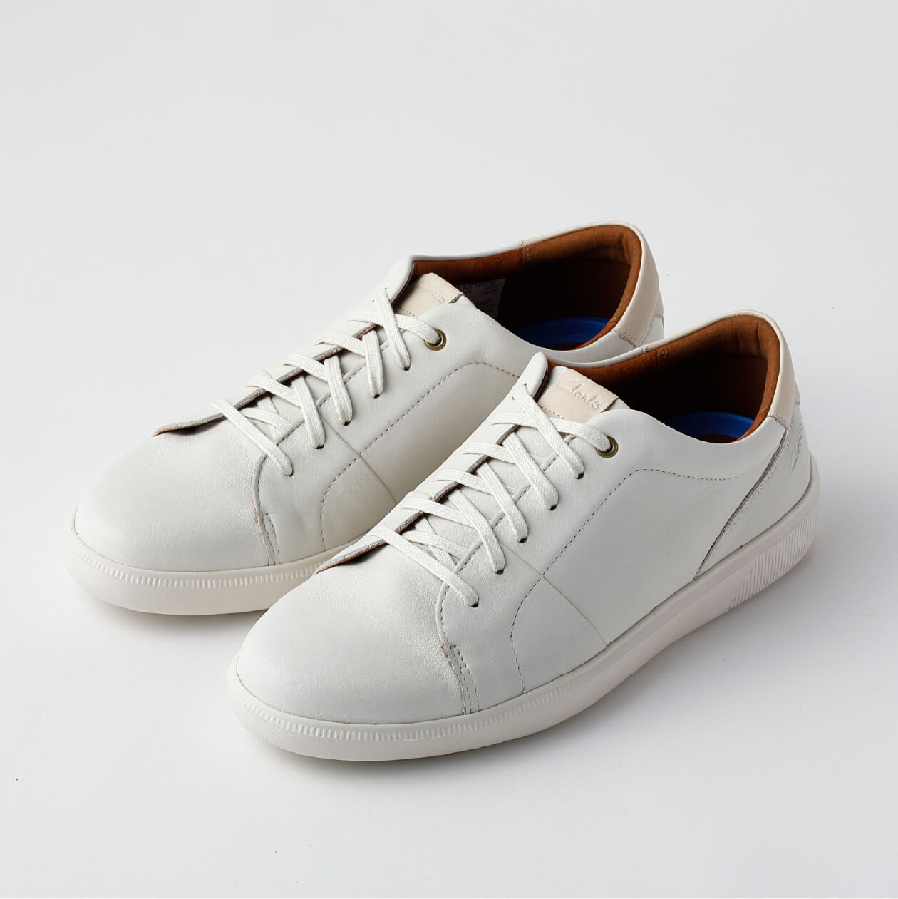 〈Clarks〉Brodin Lace（White Leather）