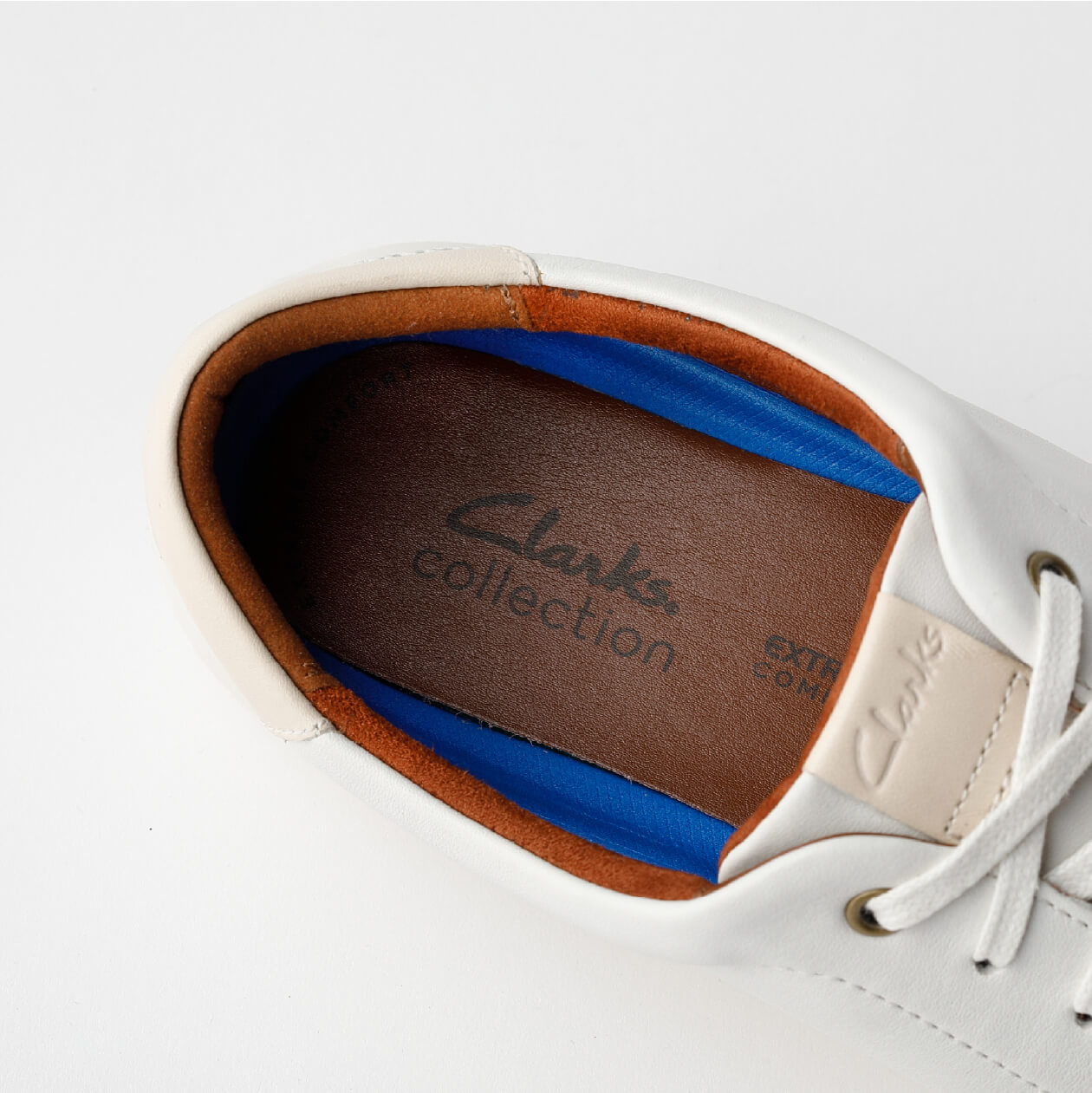 〈Clarks〉Brodin Lace（White Leather）