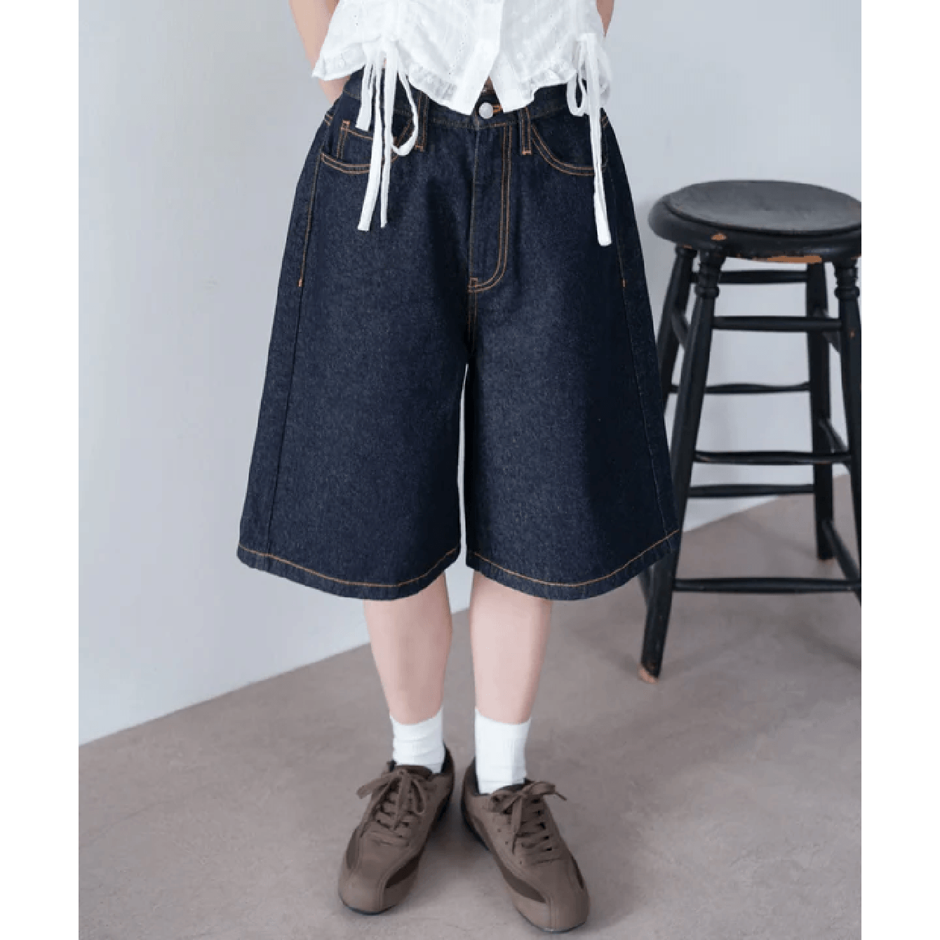 〈WEGO〉デニムハーフパンツ