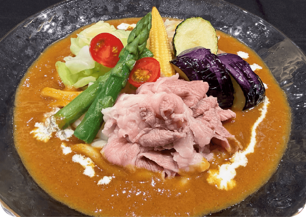 마쓰자카 소와 여름 야채의 차가운 카레 우동