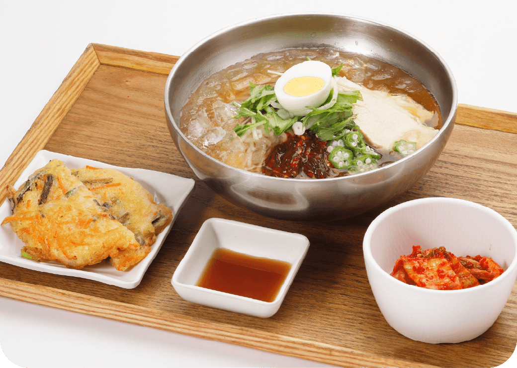 모즈쿠 김치 냉면 치지미 세트