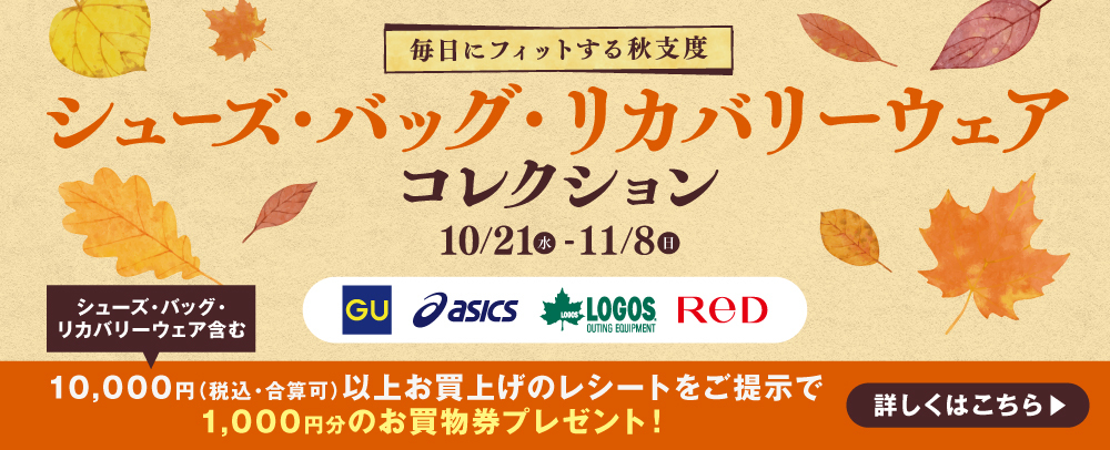 鞋履、包款及BALLY服飾系列：10月21日（週三）至11月8日（週日）