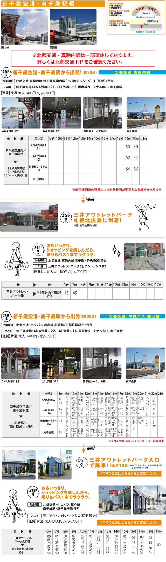 신치토세공항・미나미치토세역편