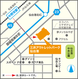 三井アウトレットパーク仙台港地図
