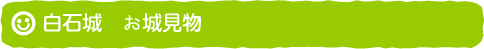白石城　お城見物