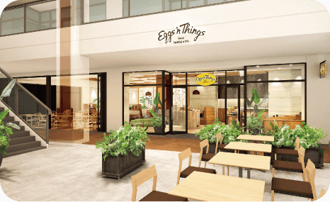 フードコート テラス席