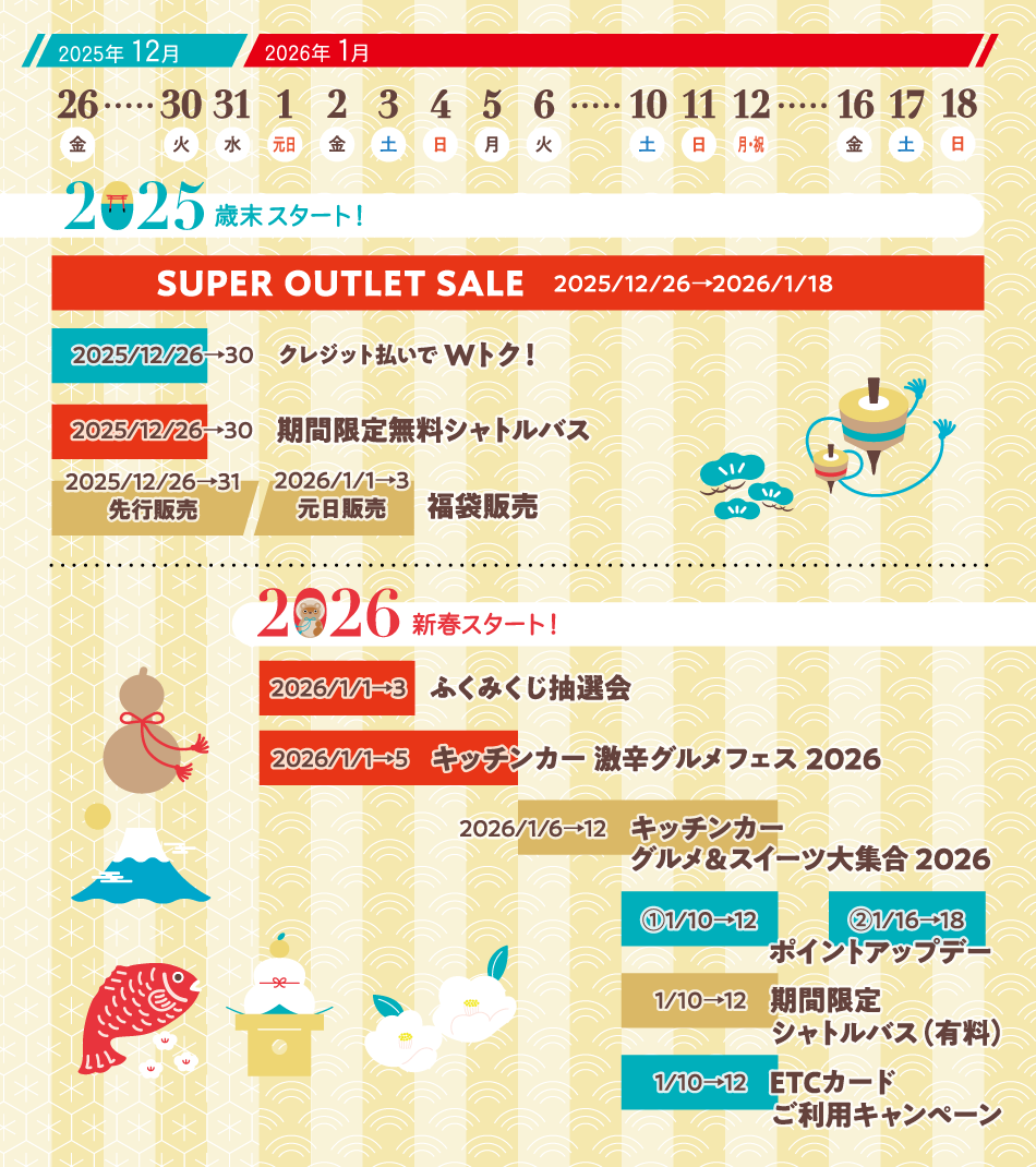 Year-end and New Year Event Calendar 2025-2026